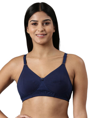 Buy Blossom_Ethnic Bra Cup_Seamless, Supportive_Navy Blue-1