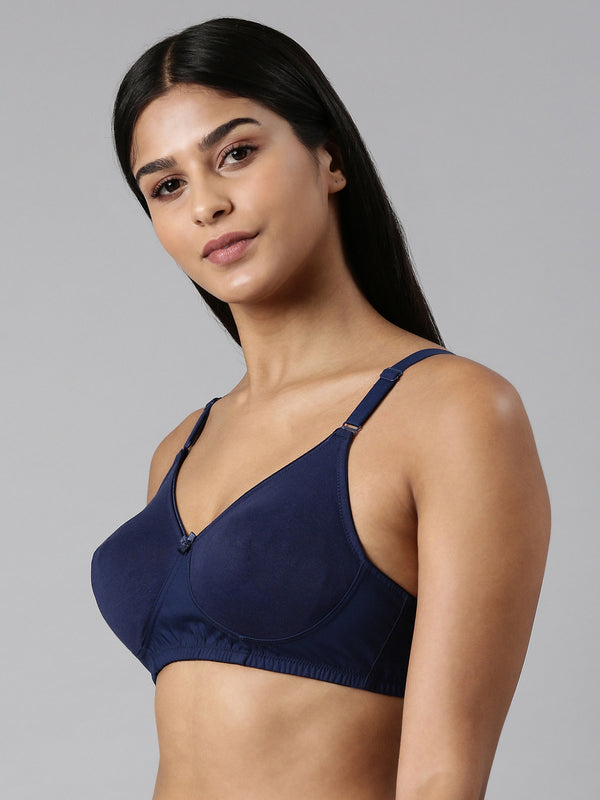 Buy Blossom_Ethnic Bra Cup_Seamless, Supportive_Navy Blue-2
