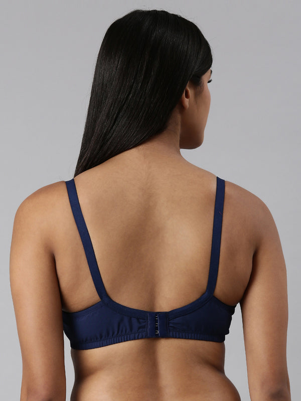 Buy Blossom_Ethnic Bra Cup_Seamless, Supportive_Navy Blue-3