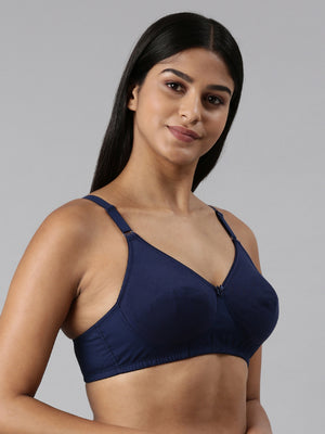 Buy Blossom_Ethnic Bra Cup_Seamless, Supportive_Navy Blue-4