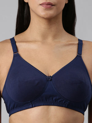 Buy Blossom_Ethnic Bra Cup_Seamless, Supportive_Navy Blue-5