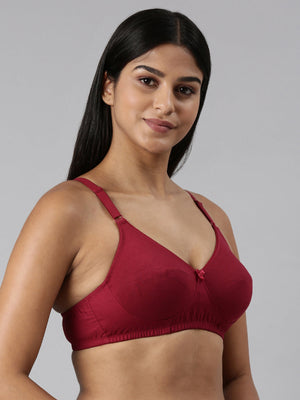 Buy_Blossom_Ethnic_Bra_woven_cotton_T-Shirt_support_bra_maroon