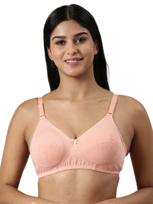 Buy_Blossom_Ethnic_Bra_woven_cotton_T-Shirt_support_bra_peach