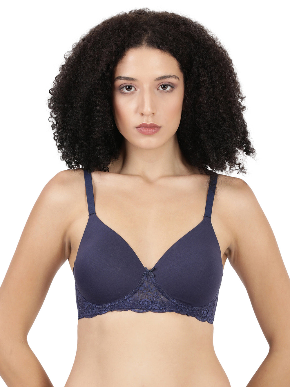 Lacey Bra - Soft Stretchable Poly Cotton Lycra Lace Bra With Seamless Support