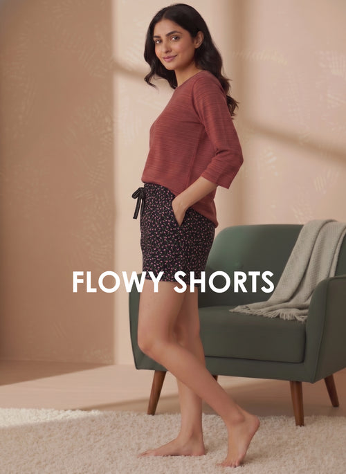 Flowy Shorts - Relaxed Fit Cotton Stretch Lounge Shorts ( BUY 1 GET 1 FREE )