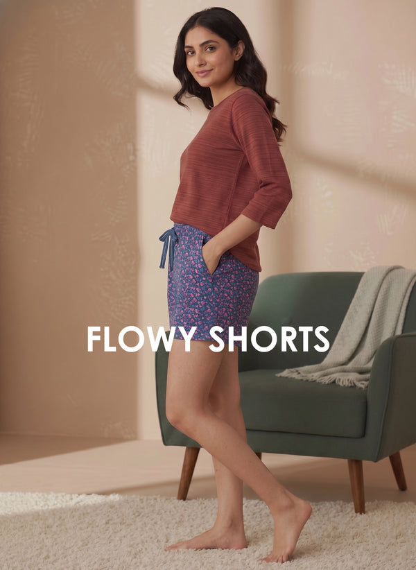 Flowy Shorts - Relaxed Fit Cotton Stretch Lounge Shorts ( BUY 1 GET 1 FREE )