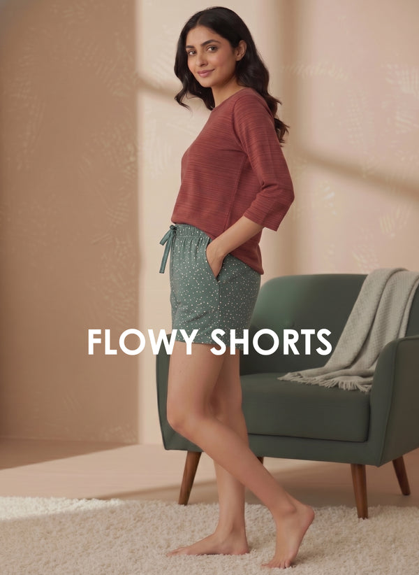 Flowy Shorts - Relaxed Fit Cotton Stretch Lounge Shorts ( BUY 1 GET 1 FREE )