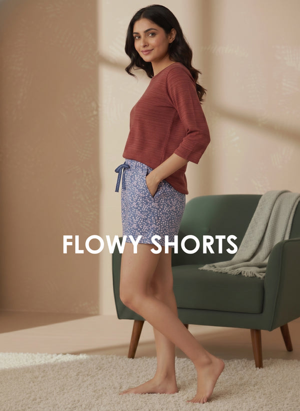 Flowy Shorts - Relaxed Fit Cotton Stretch Lounge Shorts ( BUY 1 GET 1 FREE )