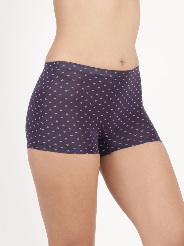 Dew Shorts - Ultra soft modal printed mid rise boy shorts Pack Of 2