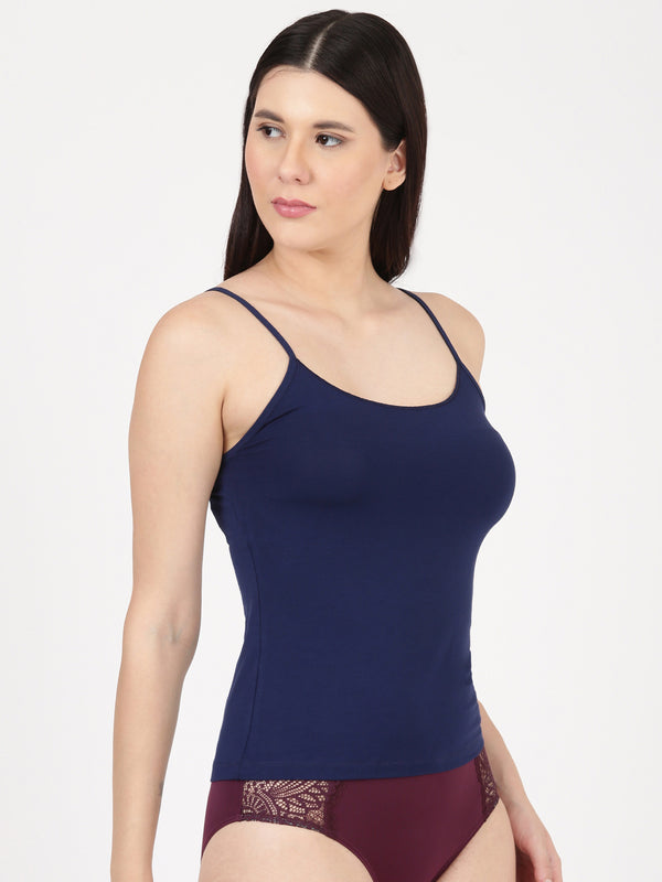Buy_Blossom_Petal_Soft_Ultra-Soft_Modal_Slip_with_Adjustable_Straps_U-Neck_Design_Navy-Blue