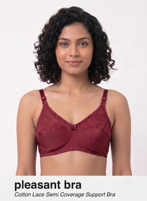 Buy_Blossom_Pleasent_Bra_cotton_double_layered_lower_cups_U-Back_design_MAROON 1