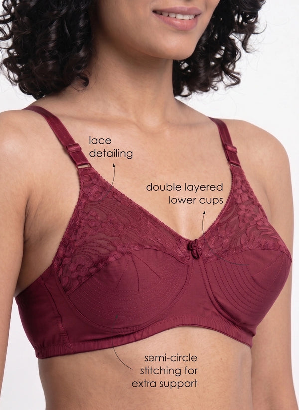 Buy_Blossom_Pleasent_Bra_cotton_double_layered_lower_cups_U-Back_design_MAROON 2