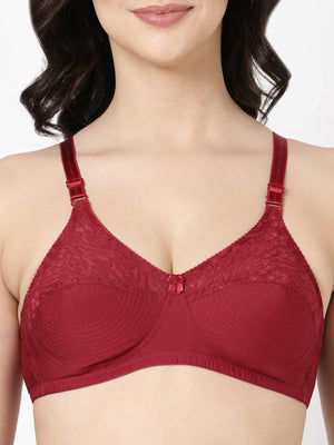 Buy_Blossom_Pleasent_Bra_cotton_double_layered_lower_cups_U-Back_design_Maroon