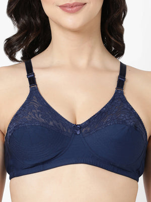 Buy_Blossom_Pleasent_Bra_cotton_double_layered_lower_cups_U-Back_design_Navy-Blue