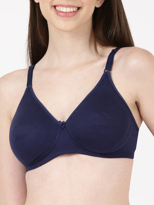 Buy_Blossom_Quill_Soft_Bra_cotton_polyester_t-shirt_bra_navy_blue
