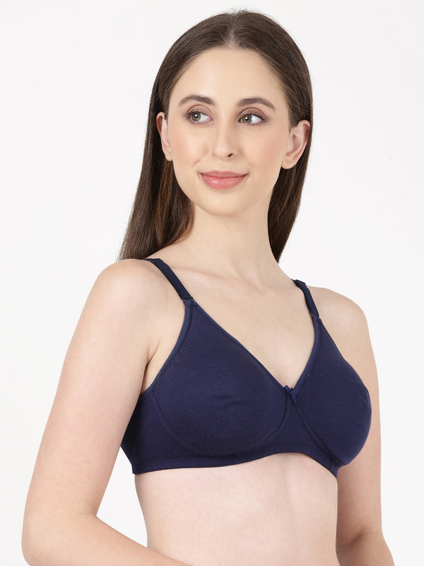 Buy_Blossom_Quill_Soft_Bra_cotton_polyester_t-shirt_bra_navy_blue