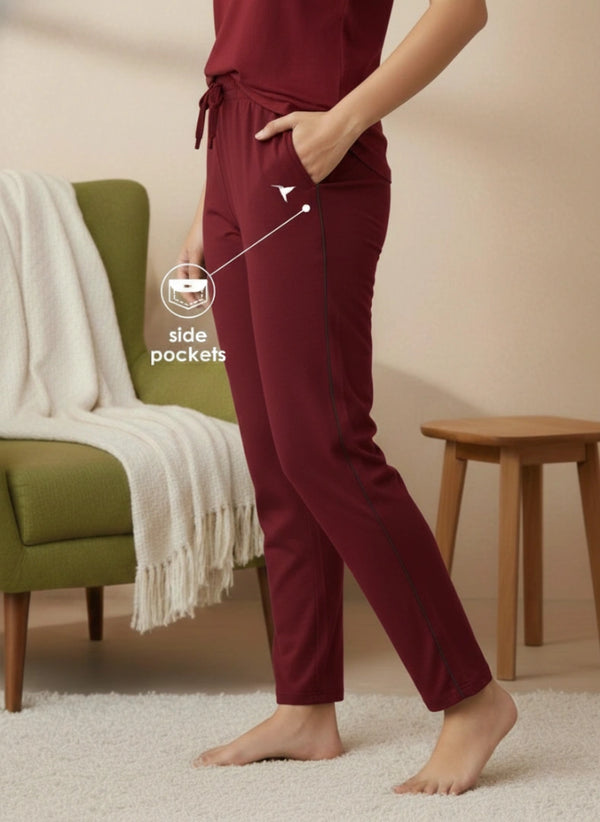 Buy_Blossom_Relax_Fit_cotton_adjustable_straps_side_pockets_Beetroot-Melange