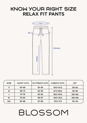Buy_Blossom_Relax_Fit_cotton_adjustable_straps_side_pockets_size-chart