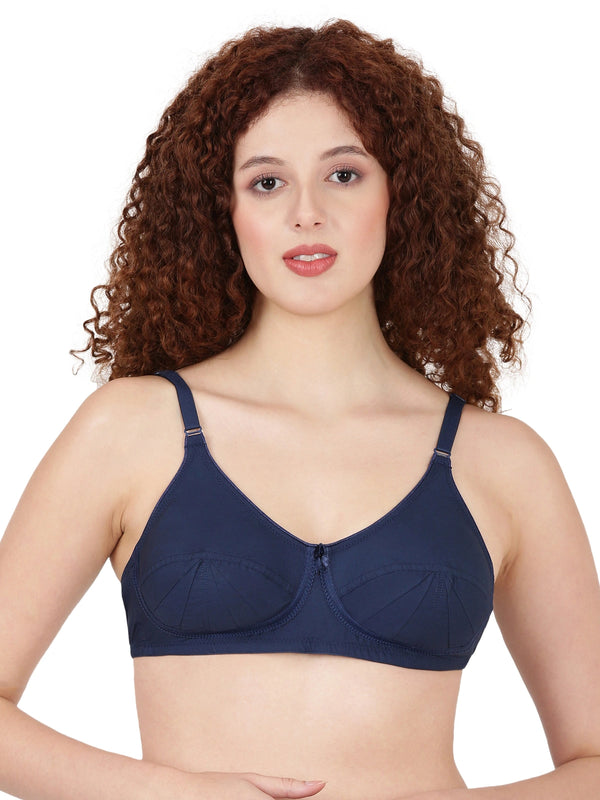 Buy_Blossom_Saree_Bra_cotton_U-Back_design_tailored_saree_blouse_navy_blue