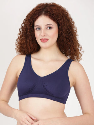 Buy Blossom Sleep Bra_Antibacterial comfort _NIGHT BRA_2511 N.BLUE 1