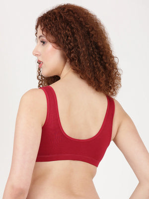 Buy Blossom Sleep Bra_Antibacterial comfort_ NIGHT BRA_2511 REDWINE 3