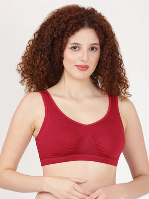 Buy Blossom Sleep Bra_Antibacterial comfort_ NIGHT BRA_2511 REDWINE 1