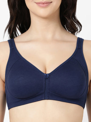 Buy_Blossom_Soulmate_Bra - 8_Interlock_fabric_with_double_layered_cups_cushioned_straps_navy_blue