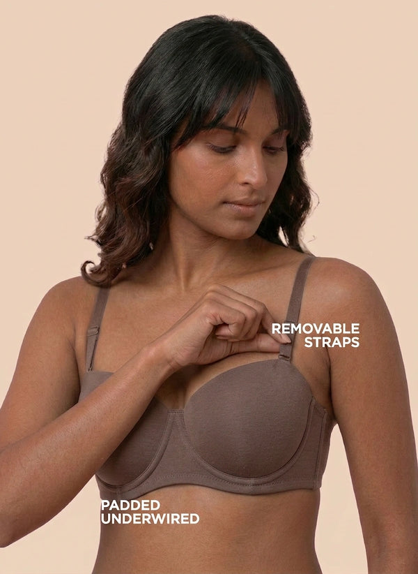 Buy_Blossom_Strapless_Bra_medium_padded_Bra_Demi_cup_Padded_Bra_CAMEL_BROWN
