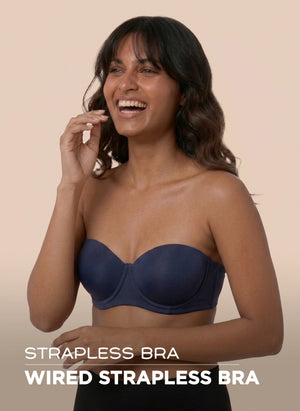 Buy_Blossom_Strapless_Bra_medium_padded_Bra_Demi_cup_Padded_Bra_NAVY_BLUE