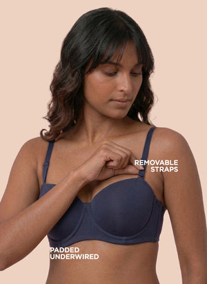 Buy_Blossom_Strapless_Bra_medium_padded_Bra_Demi_cup_Padded_Bra_NAVY_BLUE
