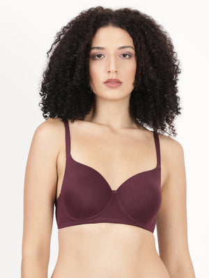 Fabulous Pad - Soft Polyester Underwire Bra With Seamless Molded Cups