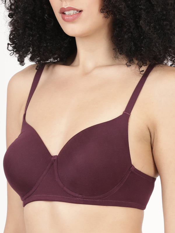Fabulous Pad - Soft Polyester Underwire Bra With Seamless Molded Cups