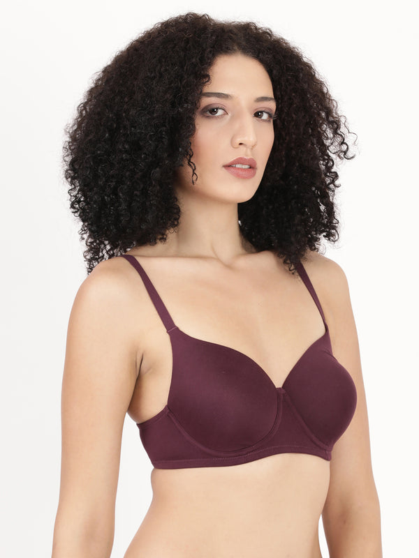 Fabulous Pad - Soft Polyester Underwire Bra With Seamless Molded Cups