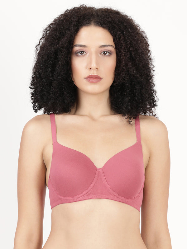 Fabulous Pad - Soft Polyester Underwire Bra With Seamless Molded Cups