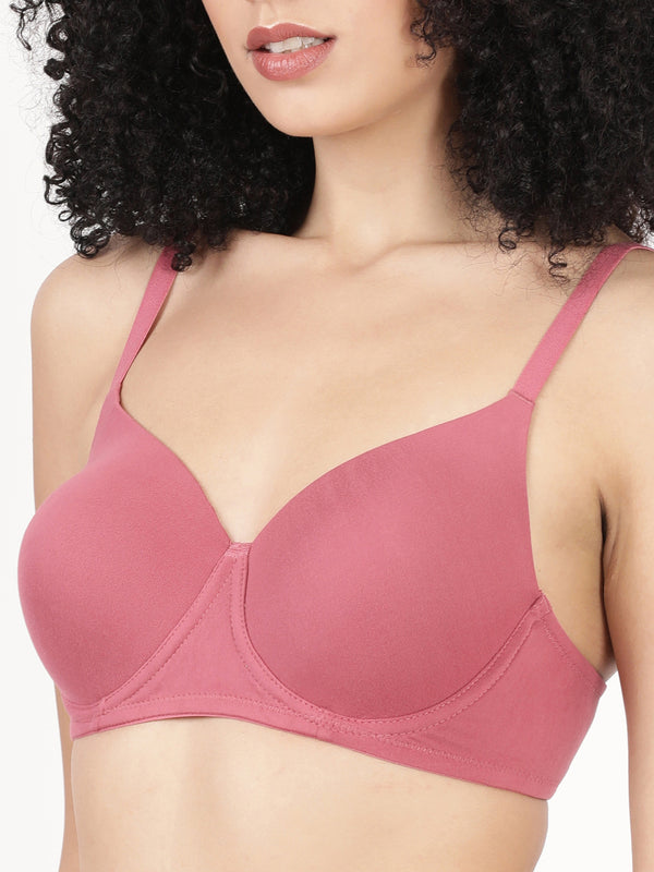 Fabulous Pad - Soft Polyester Underwire Bra With Seamless Molded Cups