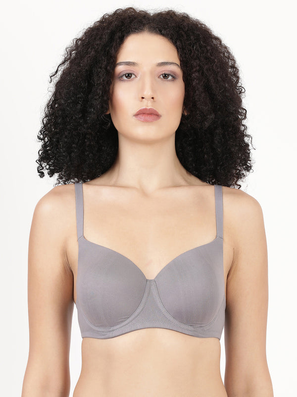 Fabulous Pad - Soft Polyester Underwire Bra With Seamless Molded Cups