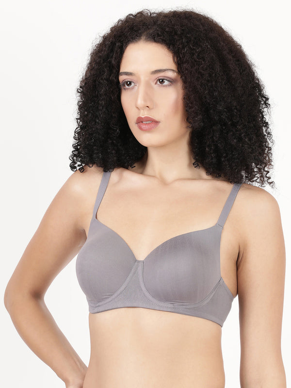 Fabulous Pad - Soft Polyester Underwire Bra With Seamless Molded Cups