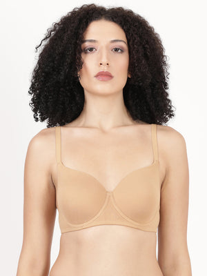 Fabulous Pad - Soft Polyester Underwire Bra With Seamless Molded Cups