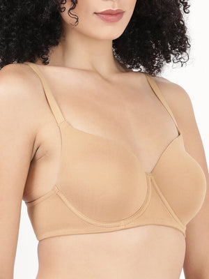 Fabulous Pad - Soft Polyester Underwire Bra With Seamless Molded Cups