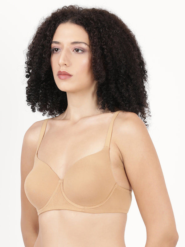 Fabulous Pad - Soft Polyester Underwire Bra With Seamless Molded Cups