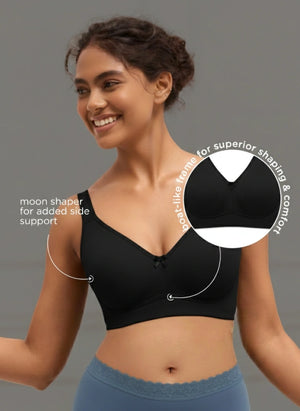 Buy_Blossom_Wrap_Around_Bra_Support_Bra_cotton_polyester_with_nipple_concealers_side_support_U-shape_back_Black
