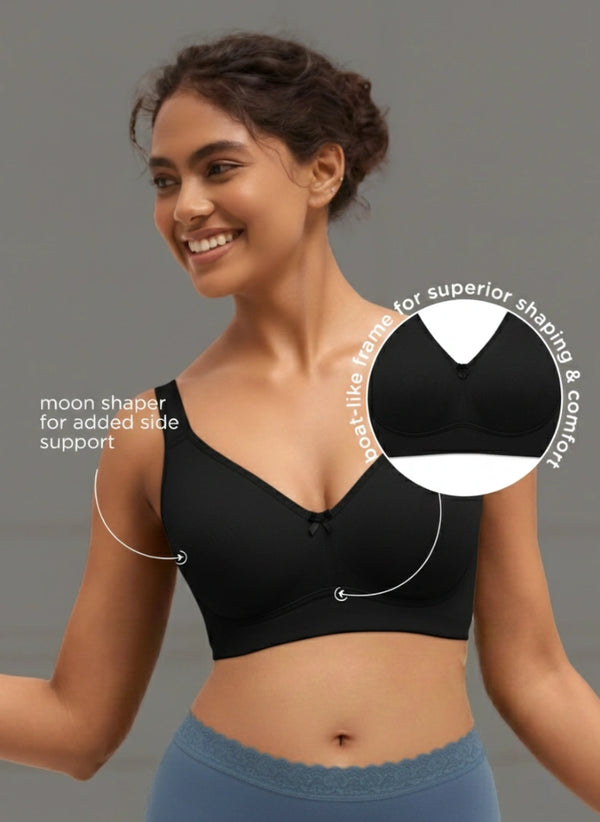 Buy_Blossom_Wrap_Around_Bra_Support_Bra_cotton_polyester_with_nipple_concealers_side_support_U-shape_back_Black