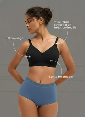 Buy_Blossom_Wrap_Around_Bra_Support_Bra_cotton_polyester_with_nipple_concealers_side_support_U-shape_back_Black