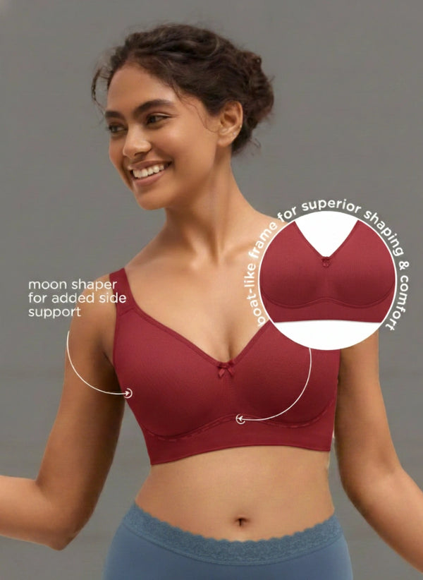 Buy_Blossom_Wrap_Around_Bra_Support_Bra_cotton_polyester_with_nipple_concealers_side_support_U-shape_back_Red_Wine