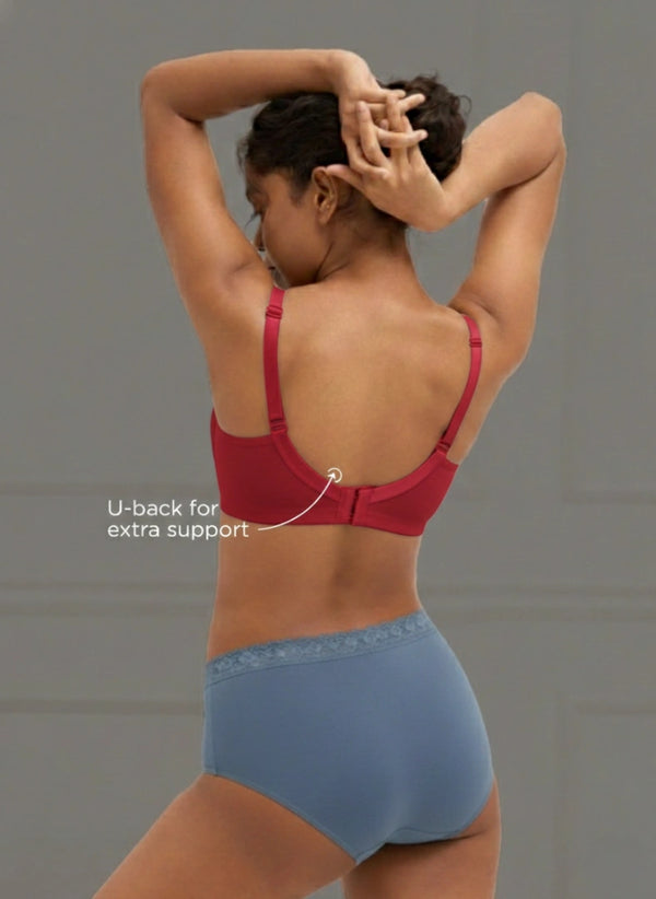 Buy_Blossom_Wrap_Around_Bra_Support_Bra_cotton_polyester_with_nipple_concealers_side_support_U-shape_back_Red_Wine