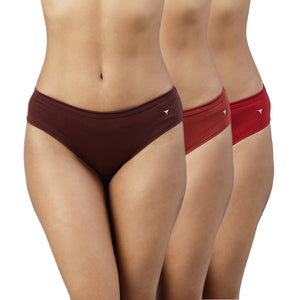 Buy_Blossom_cotton-Poly Blend_Panty_Hipster_mid rise_Folded Elastic edges_full coverage_  Melange fabric_assorted Panty_3Pack