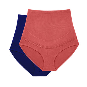 Buy_Blossom_soft_modal_Panty_free waistband_lace_full back coverage_mid rise_low waist_assorted Panty_2Pack