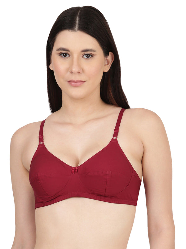 Buy_Blossom_support_bra_Honest_cotton_double_layered_full_coverage_Maroon