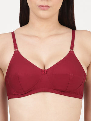 Buy_Blossom_support_bra_Honest_cotton_double_layered_full_coverage_Maroon