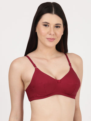 Buy_Blossom_support_bra_Honest_cotton_double_layered_full_coverage_Maroon